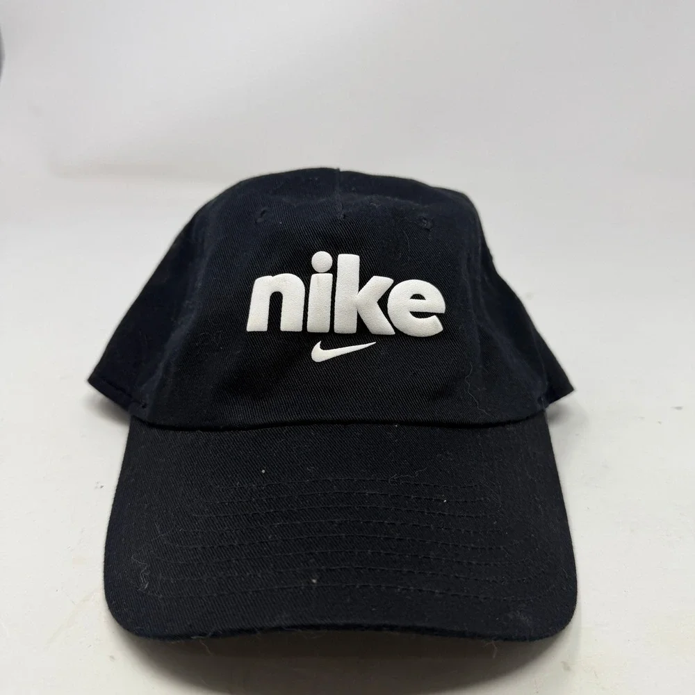 Nike Hat Unisex One Size Heritage86 Black Embroidered Logo EUC